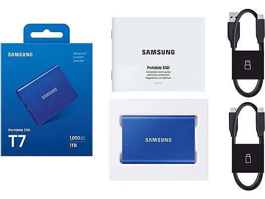 Samsung Portable SSD T7 mit bis zu 4 TB in Titan Grey und Indigo Blue