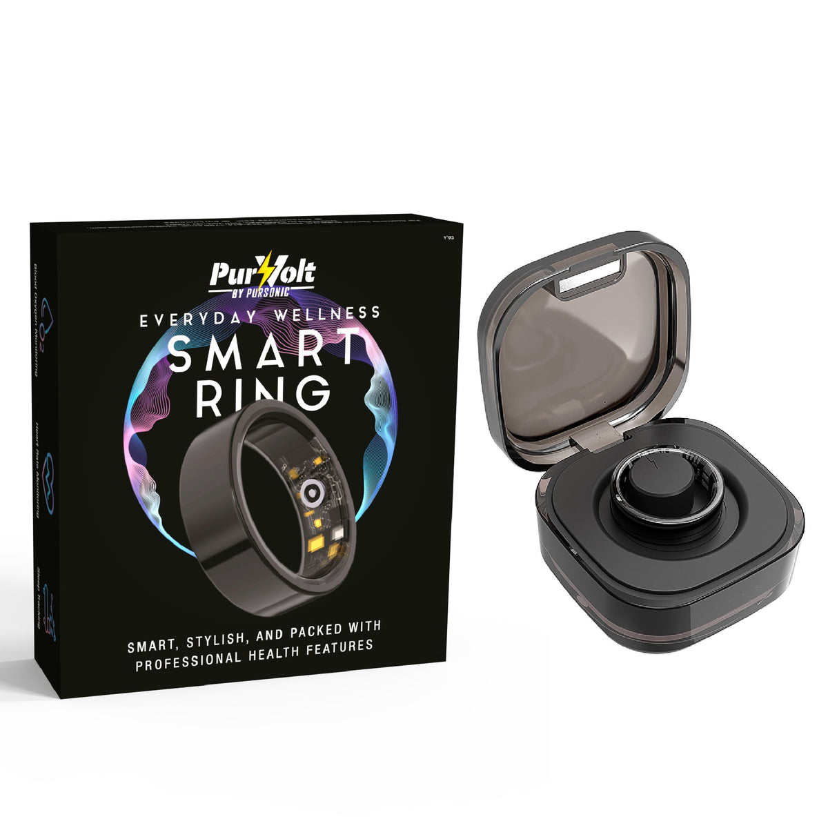 Everyday Wellness Smart Ring – Sleek Health & Sleep Tracker with Magnetic Charging Base-0