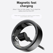 Smart Ring Fitness Tracker aus Edelstahl mit Schlaftracking