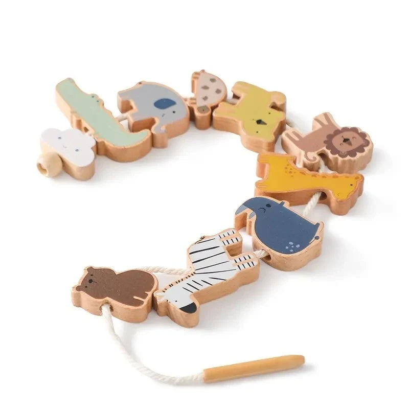 Montessori Wooden Toy Stacking&Threading-5