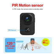 Mini Camera 1080P Full HD Smart Pocket Camcorder Black-4