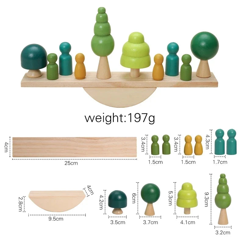 Montessori Wooden Toy Stacking&Threading-12
