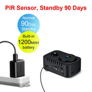 Mini Camera 1080P Full HD Smart Pocket Camcorder Black-3
