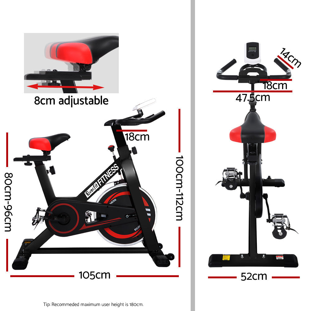 NNEDSZ Spin Exercise Bike Cycling Fitness Commercial Home Workout Gym Black-1