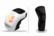 Elektrisches Knie-Massagegerät mit Wärmefunktion, Touch-Bedienung und verstellbaren Gurten für komfortable Anwendung.