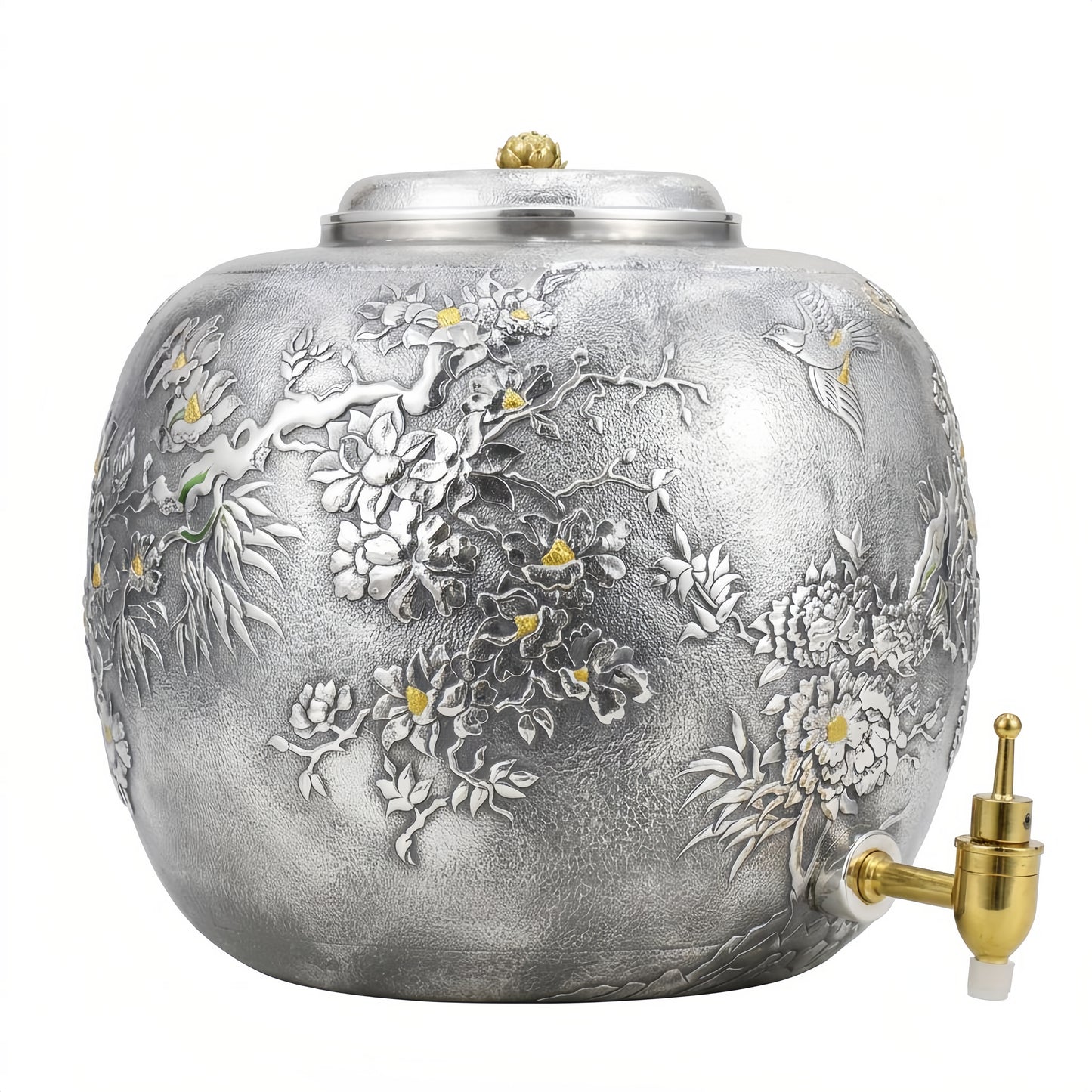 Silver Blossom Heritage Luxus Getränkespender in exklusiver Silberoptik
