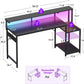 55 Inch Gaming Desk With LED Lights-2