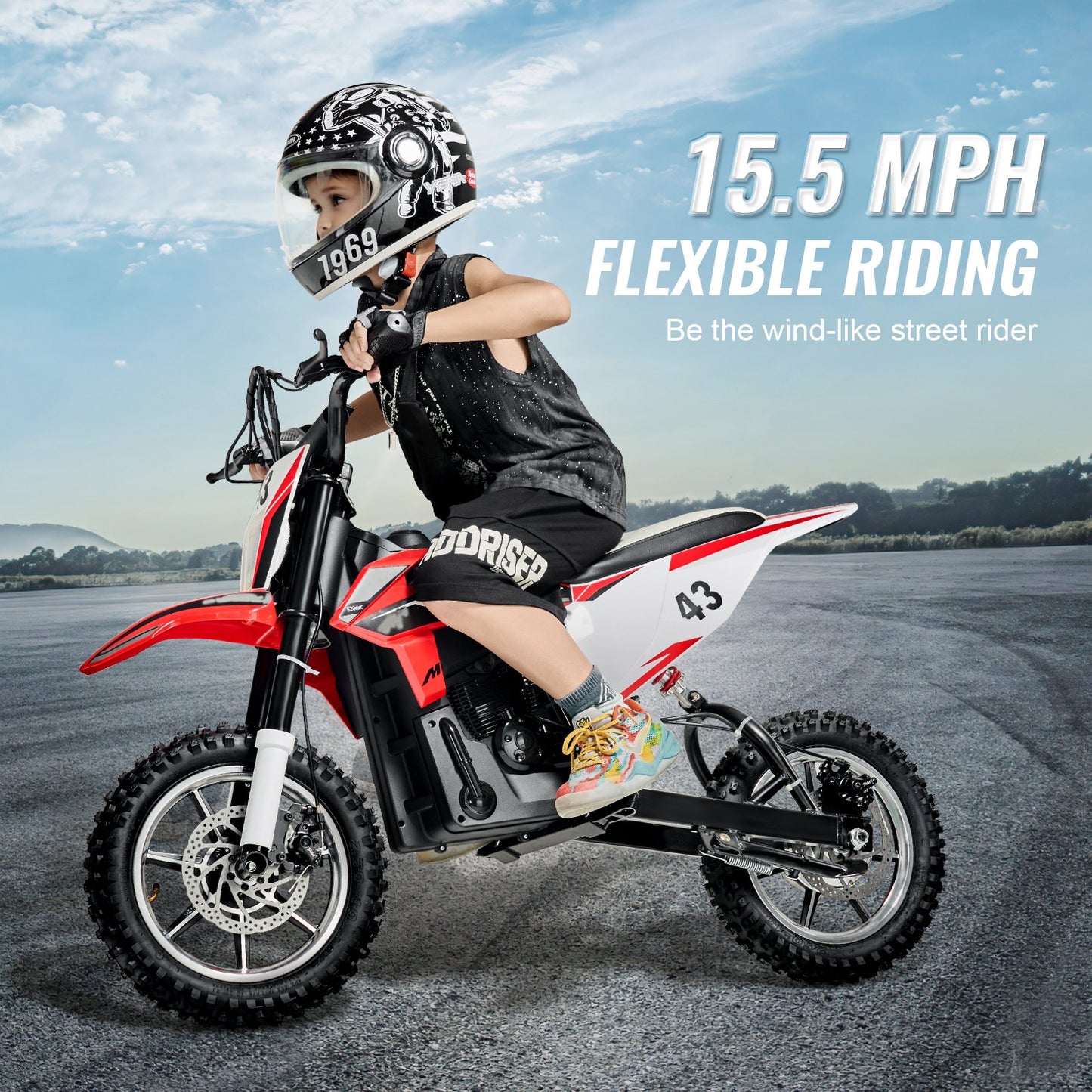 SpeedRider Kids E-Motocross – Elektrisches Kinder Motorrad mit Offroad-Design