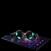 Kabellose Gaming Earbuds mit futuristischem LED-Design und Bluetooth-Musiksteuerung für unterwegs und Gaming