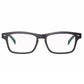 Moderne schwarze Brille mit rechteckigem Rahmen und klaren Gläsern für Alltag, Büro und entspanntes Lesen