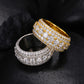 Luxuriöse Ringe mit funkelnden Zirkonia-Steinen in Gold und Silber im eleganten Schmuckdesign