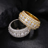 Luxuriöse Ringe mit funkelnden Zirkonia-Steinen in Gold und Silber im eleganten Schmuckdesign