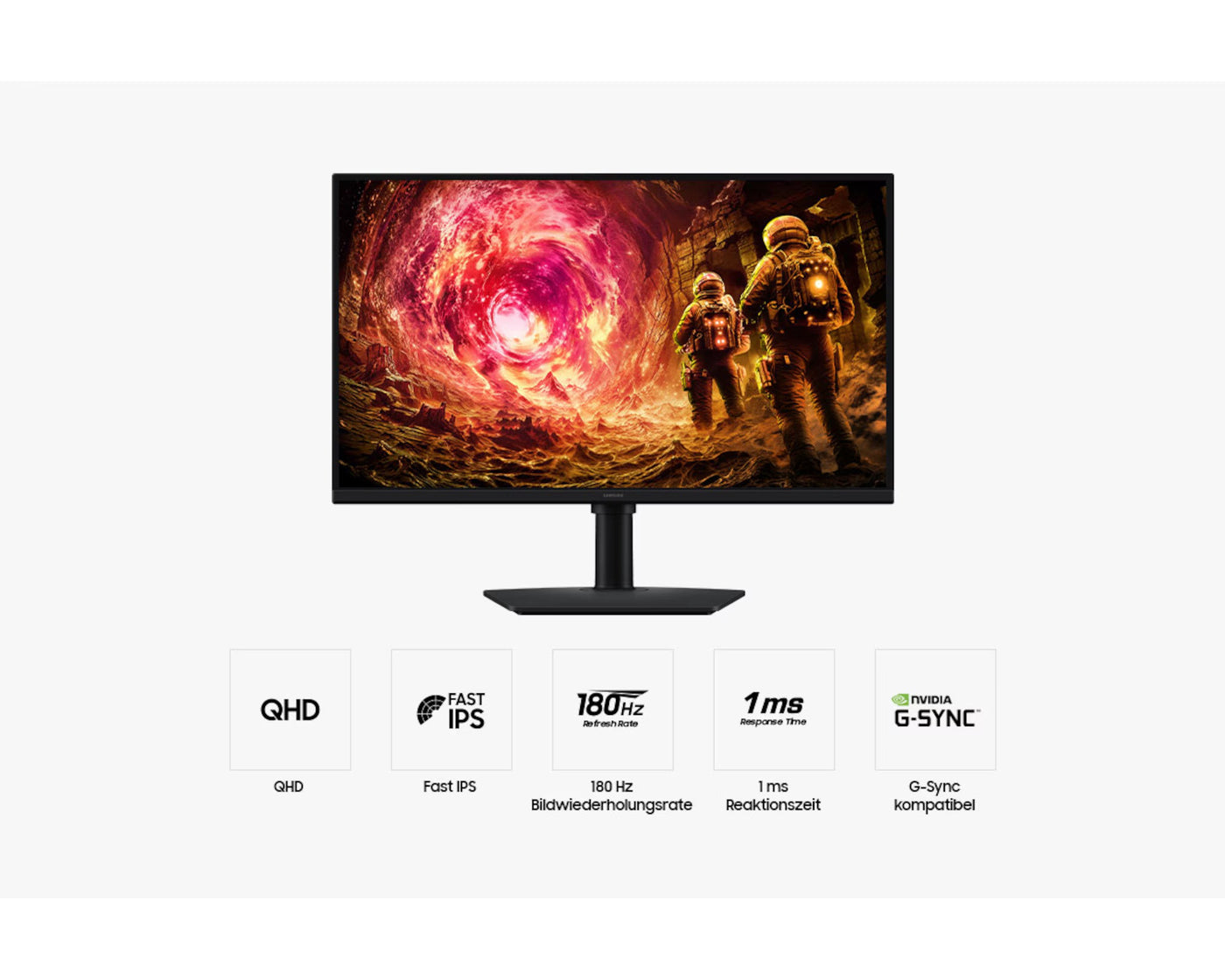 Samsung Odyssey G5 G50F 27 Zoll QHD Gaming Monitor mit 180 Hz
