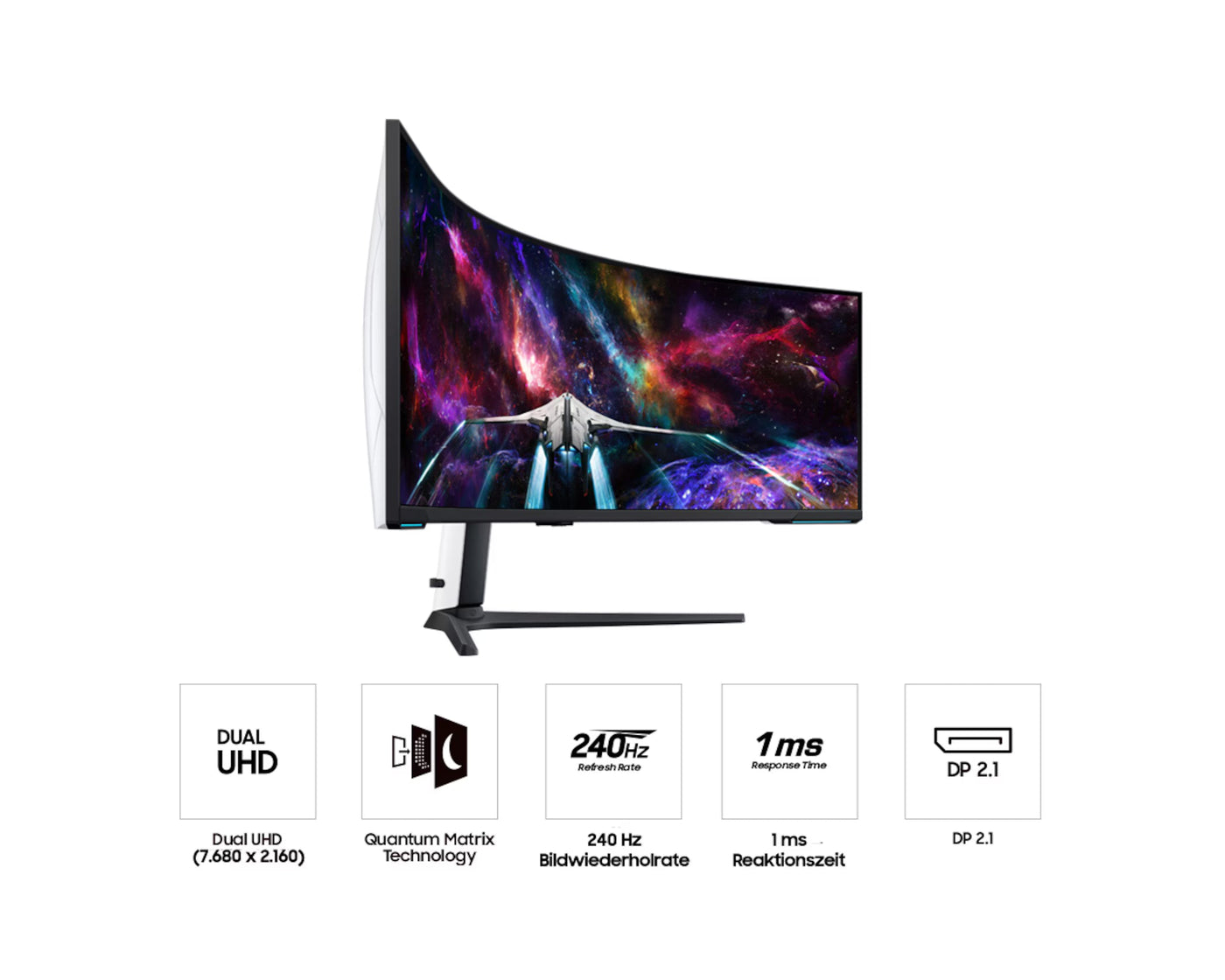 Samsung Odyssey Neo G9 G95NC 57 Zoll Dual UHD Gaming Monitor mit 240 Hz