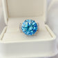Luxus Ring „Azure Crown Moissanite“