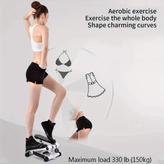 Mini Stepper mit Widerstandsbändern und Kalorienzähler