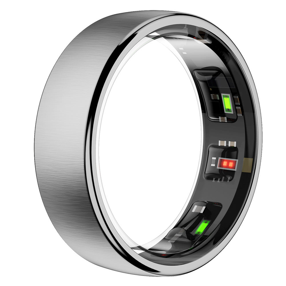 Moderner Smart Ring mit integrierten Sensoren für Fitness-, Schlaf- und Gesundheitsmonitoring im Alltag