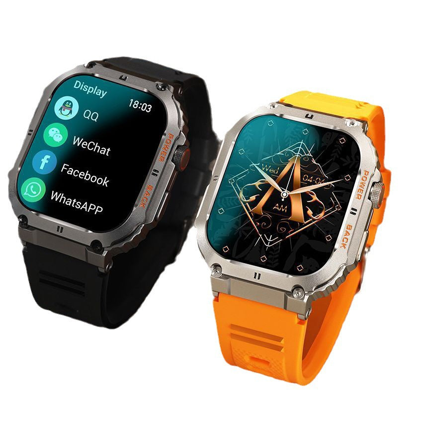 Moderne Smartwatch mit Touchdisplay, App-Benachrichtigungen und robustem Armband für Alltag und Sport