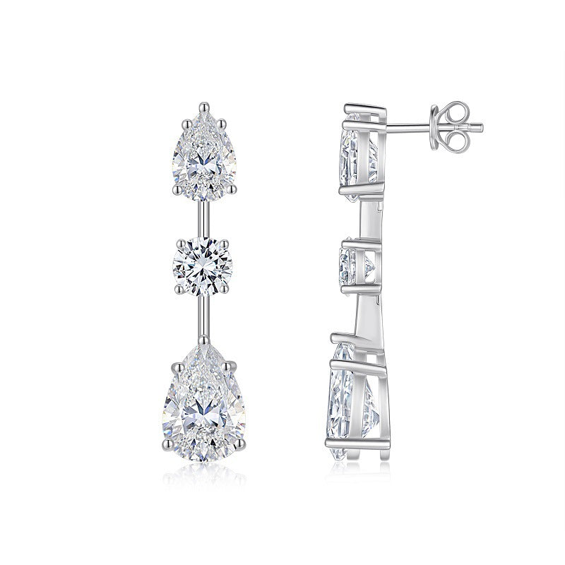 Ohrringe „Moissanite Line Elegance“