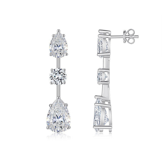 Ohrringe „Moissanite Line Elegance“