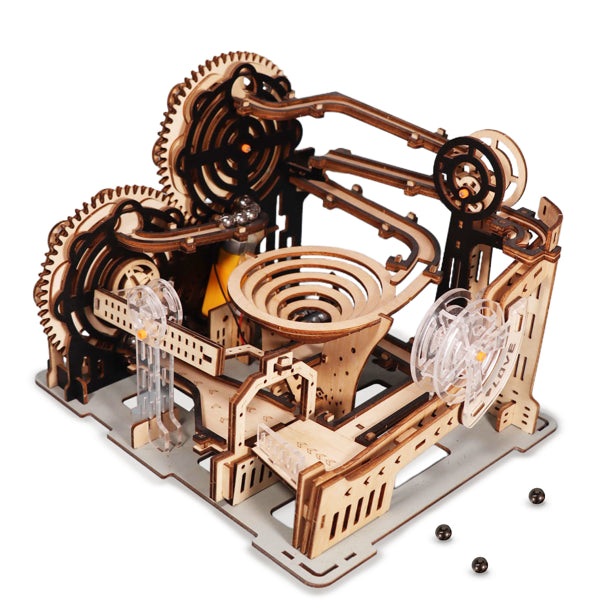 Marble Flow – Mechanisches 3D Holzpuzzle mit Kugelbahn & Spieluhr