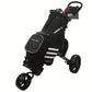 Faltbarer 3 Rad Golf Trolley aus Aluminium in Schwarz