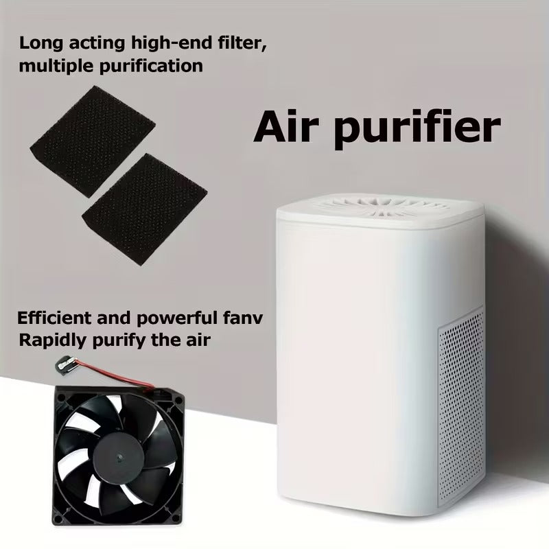 Kompakter USB Luftreiniger mit Ventilator in Weiß