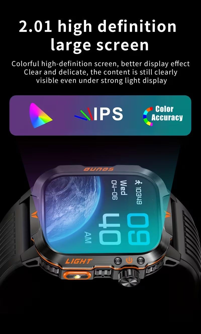 NNETM Outdoor Smartwatch with Compass and Fitness Tracker-1