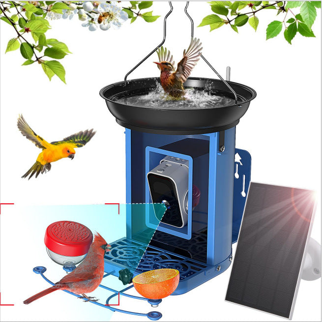 Intelligente Vogelfutterstation mit Solarpanel und HD Kamera für Wildvögel
