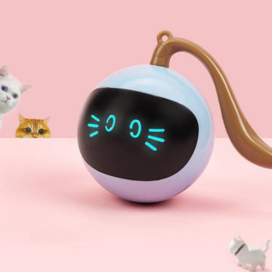 Interaktives Katzenspielzeug mit LED-Katzengesicht und beweglichem Schwanz
