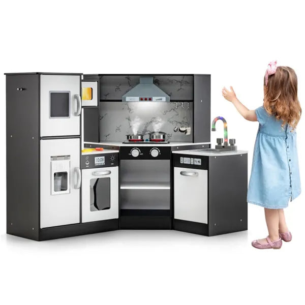 UrbanChef Deluxe Spielküche – Interaktive Kinderküche mit Licht & Sound