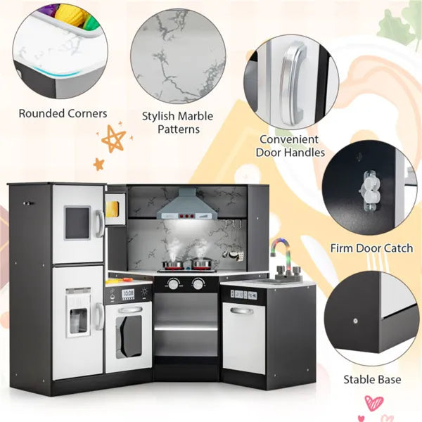 UrbanChef Deluxe Spielküche – Interaktive Kinderküche mit Licht & Sound
