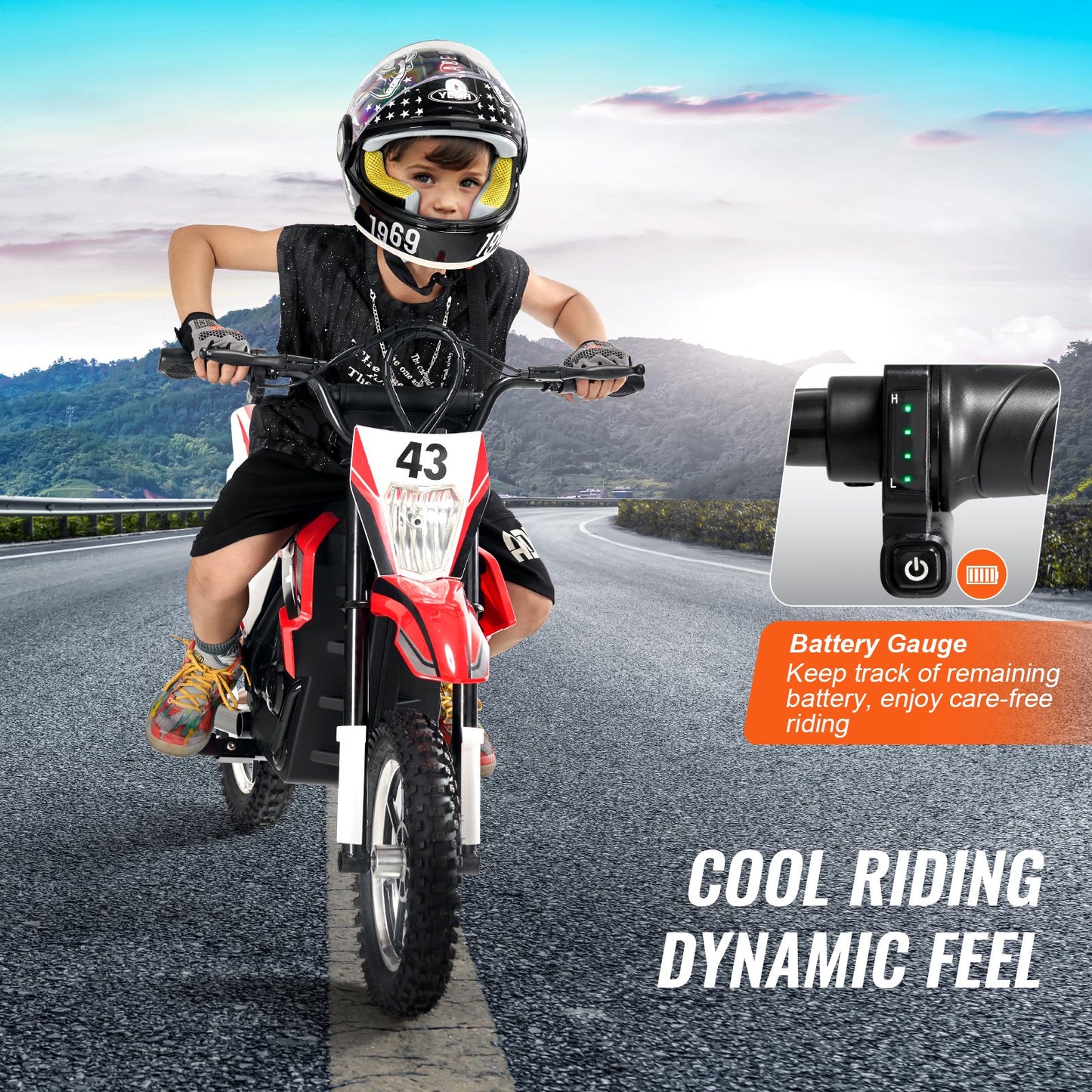 SpeedRider Kids E-Motocross – Elektrisches Kinder Motorrad mit Offroad-Design