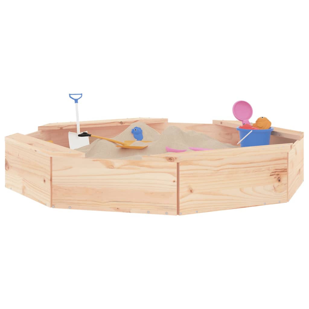 NaturePlay Mini Holzsandkasten – Kompakter Sandkasten aus Kiefernholz