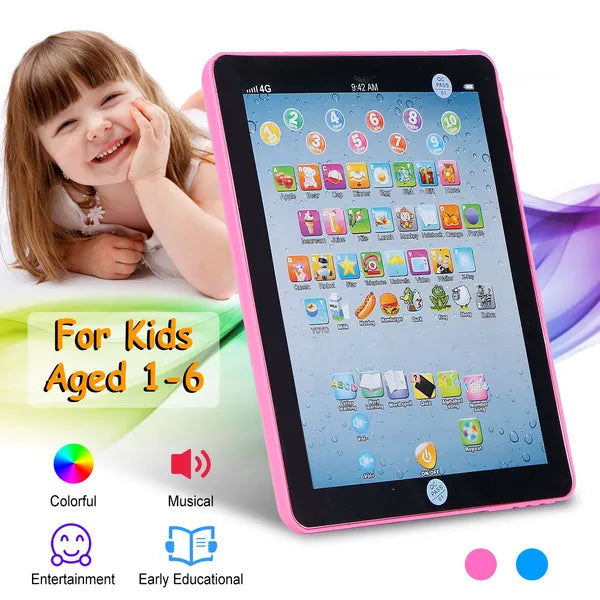 Kinder Tablet mit Lernspielen und Musik für Kinder von 1 bis 6 Jahren im bunten und kinderfreundlichen Design