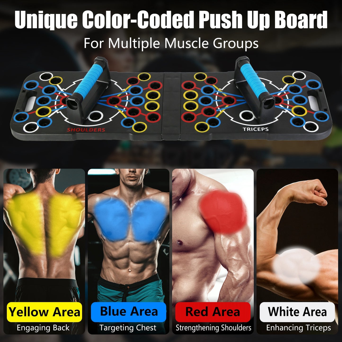 Home Gym Set „FlexFit Station“ – Faltbares Push-Up Board & Komplett-Trainingssystem