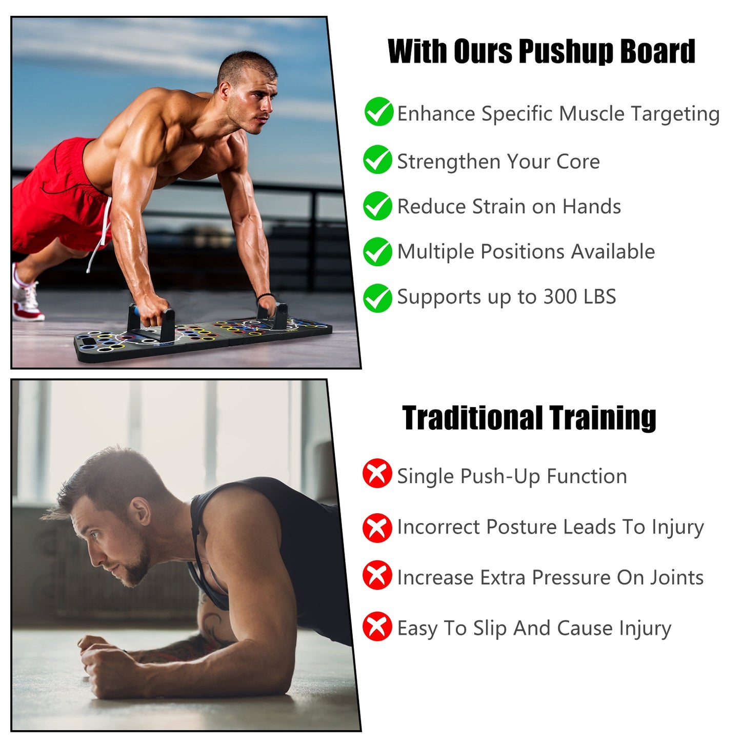 Home Gym Set „FlexFit Station“ – Faltbares Push-Up Board & Komplett-Trainingssystem