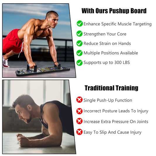 Home Gym Set „FlexFit Station“ – Faltbares Push-Up Board & Komplett-Trainingssystem