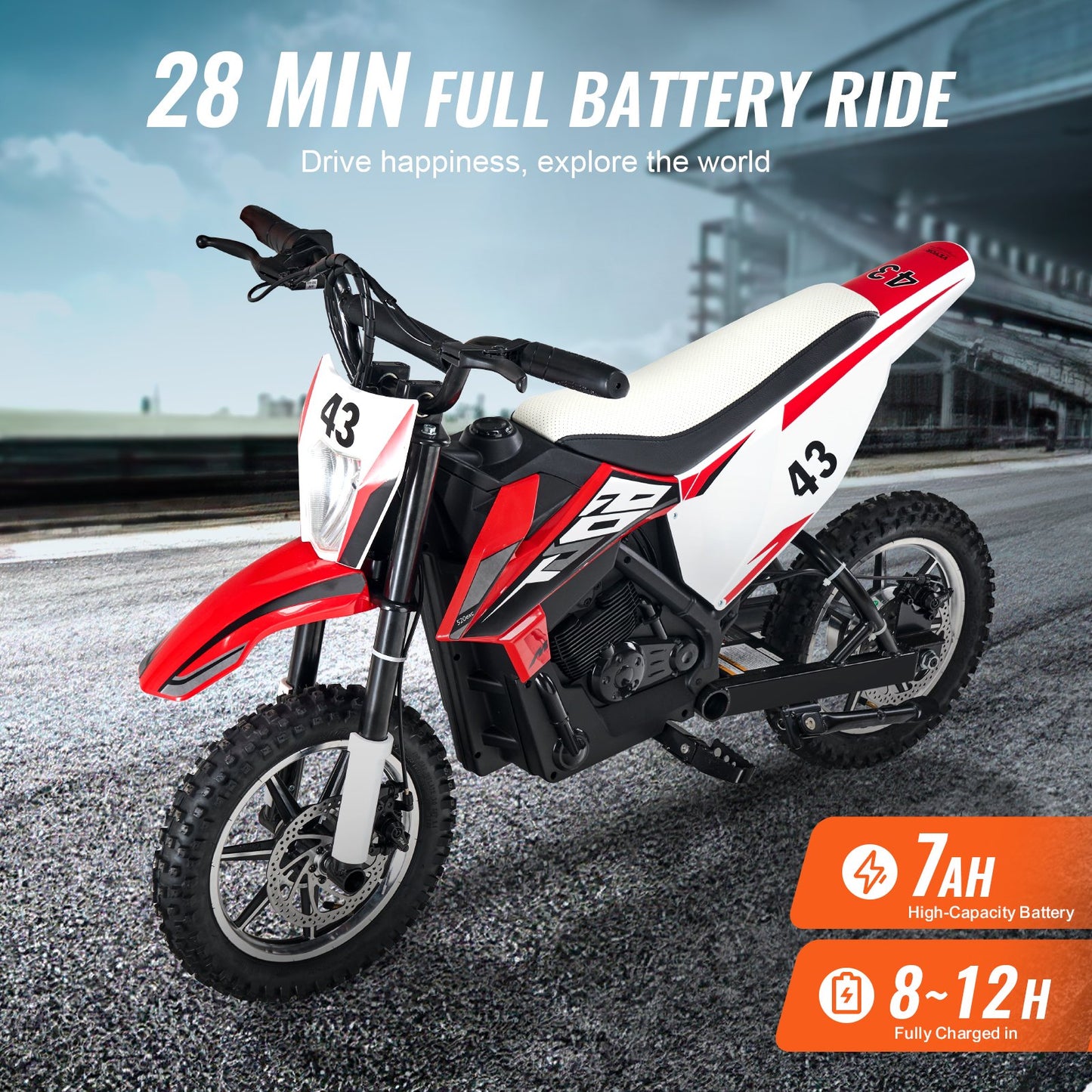 SpeedRider Kids E-Motocross – Elektrisches Kinder Motorrad mit Offroad-Design