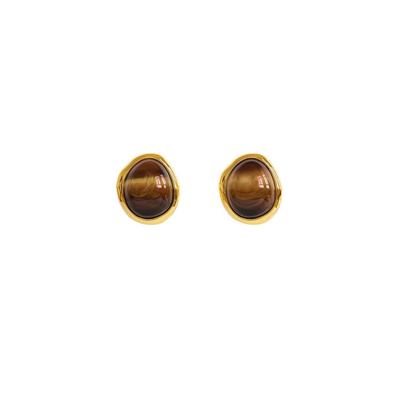 Ohrstecker „Jade Harmony Gold“