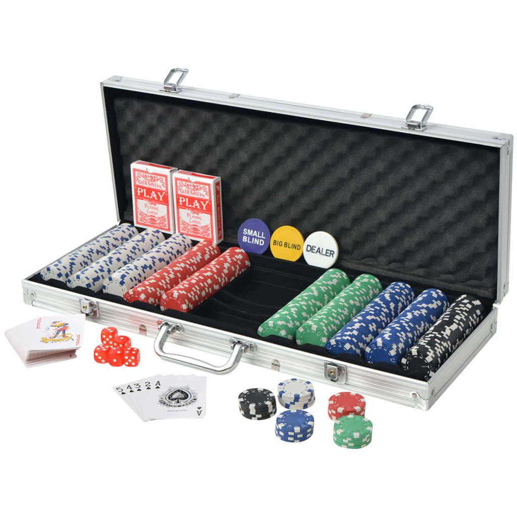 Pokerkoffer „Vegas Classic 500“ – Komplettset im Aluminiumkoffer