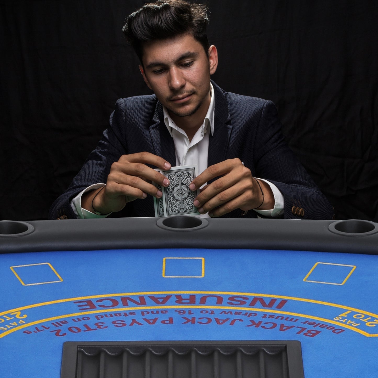Klappbarer Pokertisch „Casino Blue 7“