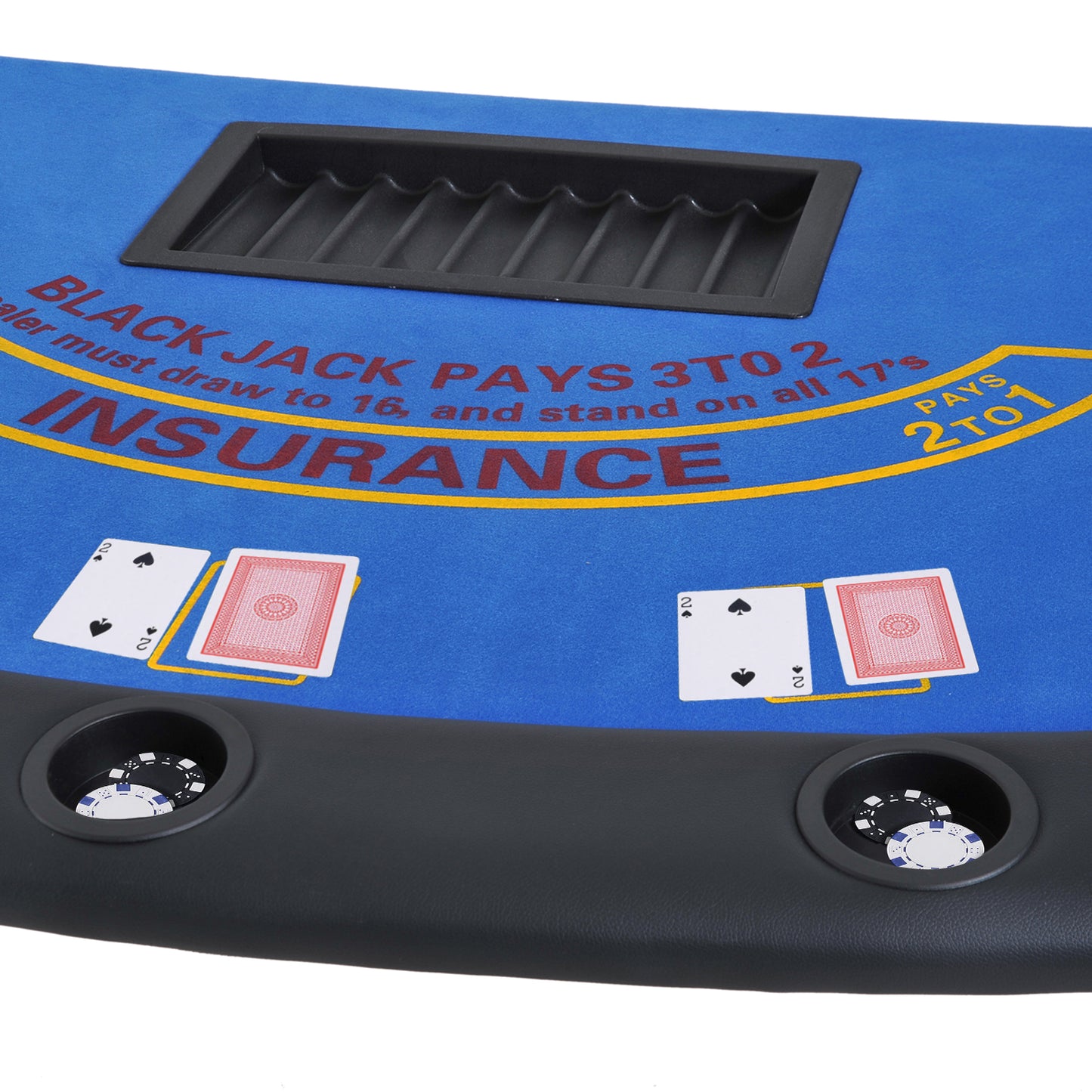 Klappbarer Pokertisch „Casino Blue 7“