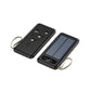 Solar-Powerbank mit integriertem Solarpanel und Ladekabeln für mobiles Laden unterwegs und im Alltag