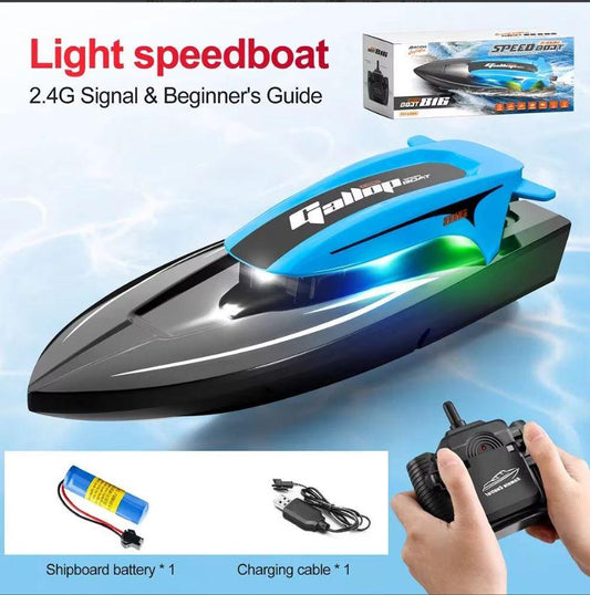 AquaFlash RC Speedboot – Ferngesteuertes Rennboot mit LED & Turbo-Power