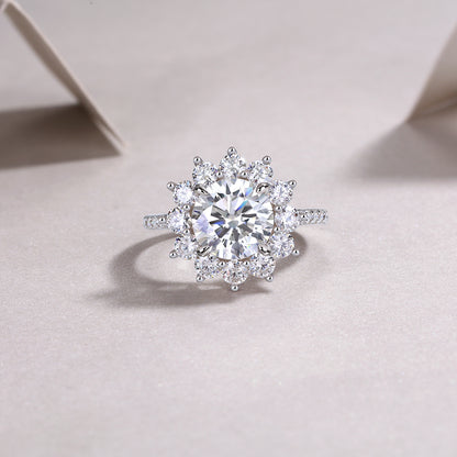 Sunflower Radiance Moissanit Ring