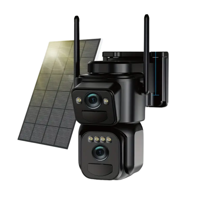 360° Solar WLAN Überwachungskamera mit 1080p und LED Licht