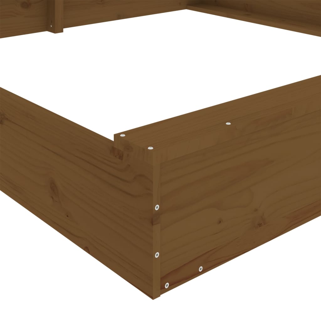 NaturePlay Holzsandkasten – Quadratischer Sandkasten aus Kiefernholz