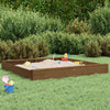 NaturePlay Holzsandkasten – Quadratischer Sandkasten aus Kiefernholz