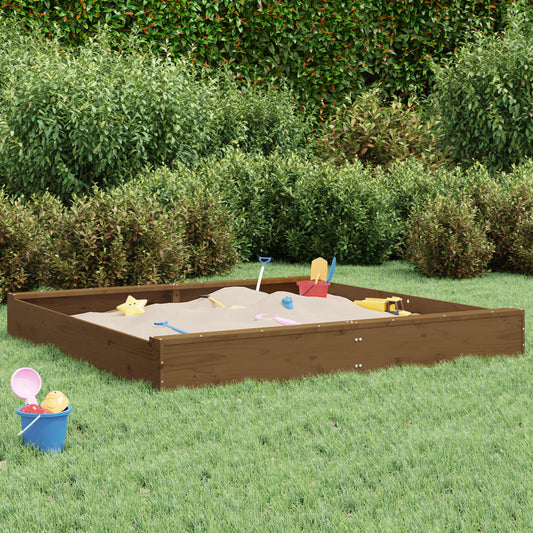 NaturePlay Holzsandkasten – Quadratischer Sandkasten aus Kiefernholz